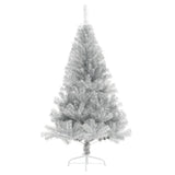 Vidaxl Kunstkerstboom halvdelen med standard 150 cm cap sølvfarvet