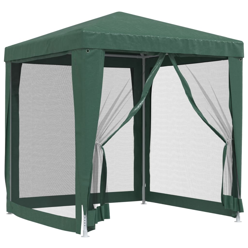 Vidaxl Party Telt med 4 mesh sidevægge 2x2 m HDPE Green