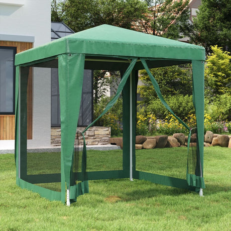 Vidaxl Party Telt med 4 mesh sidevægge 2x2 m HDPE Green