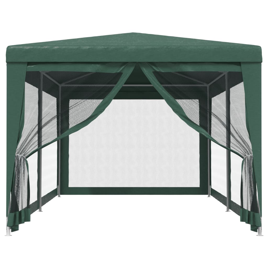 Vidaxl Party Telt med 6 mesh sidevægge 3x6 m HDPE Green