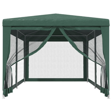 Vidaxl Party Telt med 6 mesh sidevægge 3x6 m HDPE Green