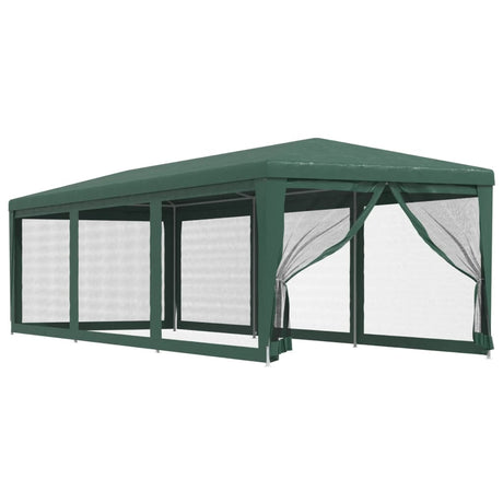 Vidaxl Party Telt med 8 mesh sidevægge 3x9 m HDPE Green