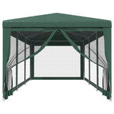 Vidaxl Party Telt med 8 mesh sidevægge 3x9 m HDPE Green