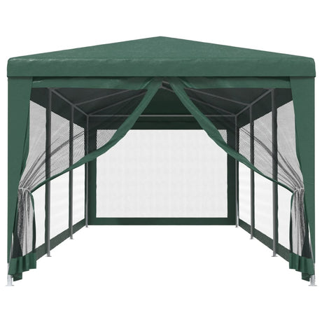 Vidaxl Party Telt med 8 mesh sidevægge 3x9 m HDPE Green