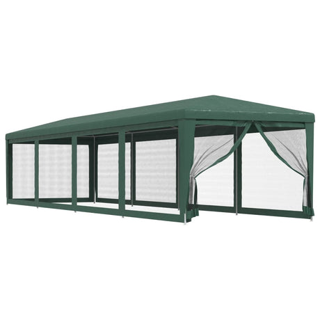 Vidaxl Party Telt med 10 mesh sidevægge 3x12 m HDPE Green