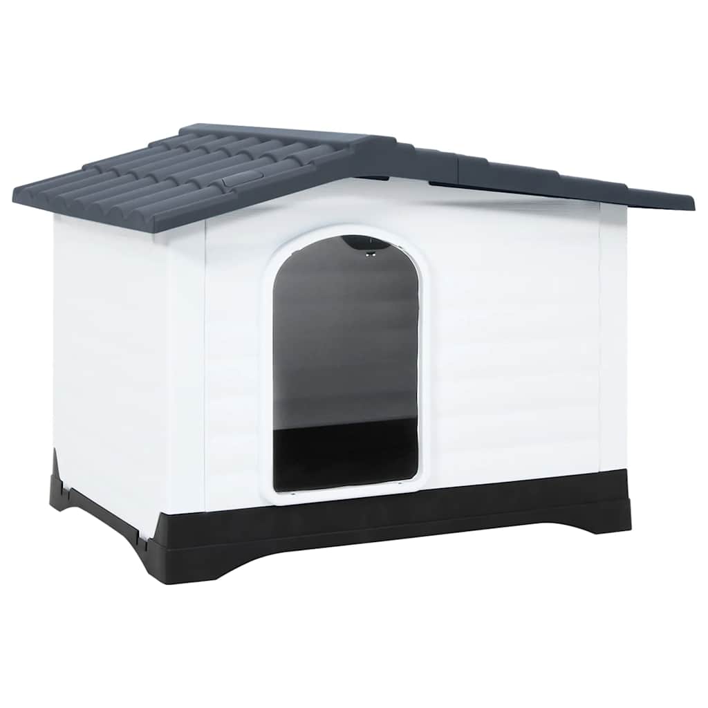 VidaXL hundehus grå 90,5x68x66 cm polypropylen