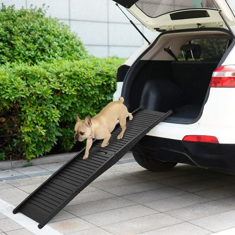 Vidaxl Dog Slope Foldbar 153x40x12,5 cm plast sort