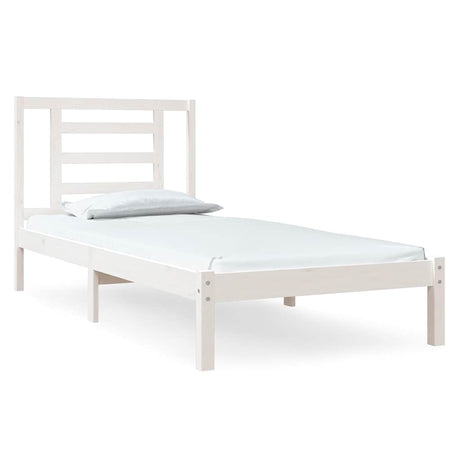 Vidaxl bedframe zonder matras massief grenenhout wit 90x200 cm