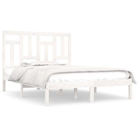 Vidaxl bedframe zonder matras massief grenenhout wit 140x200 cm