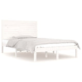 Vidaxl bedframe massief hout wit 140x190 cm