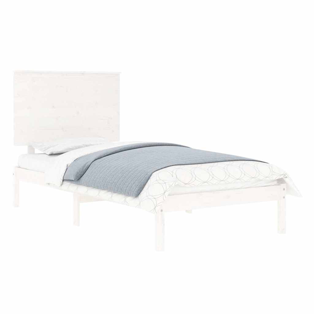 Vidaxl bedframe zonder matras massief grenenhout wit 90x200 cm