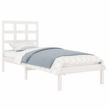 Vidaxl bedframe massief hout wit 75x190 cm
