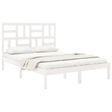 Vidaxl bedframe massief hout wit 120x200 cm