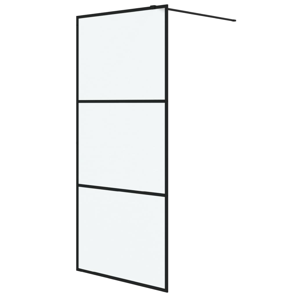 Vidaxx brusekabine 90x195 cm mat ESG glas sort