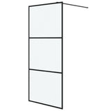 Vidaxx brusekabine 90x195 cm mat ESG glas sort