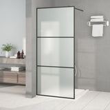 Vidaxx brusekabine 90x195 cm mat ESG glas sort