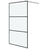 Vidaxl walk-in brusevæg 115x195 cm Mat esg glas sort