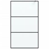 Vidaxl walk-in brusevæg 115x195 cm Mat esg glas sort