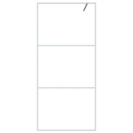 Vidaxl walk-in brusevæg 90x195 cm Gennemsigtig ESG Glass White
