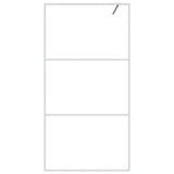 Vidaxl walk-in brusevæg 100x195 cm Transparent ESG Glass White