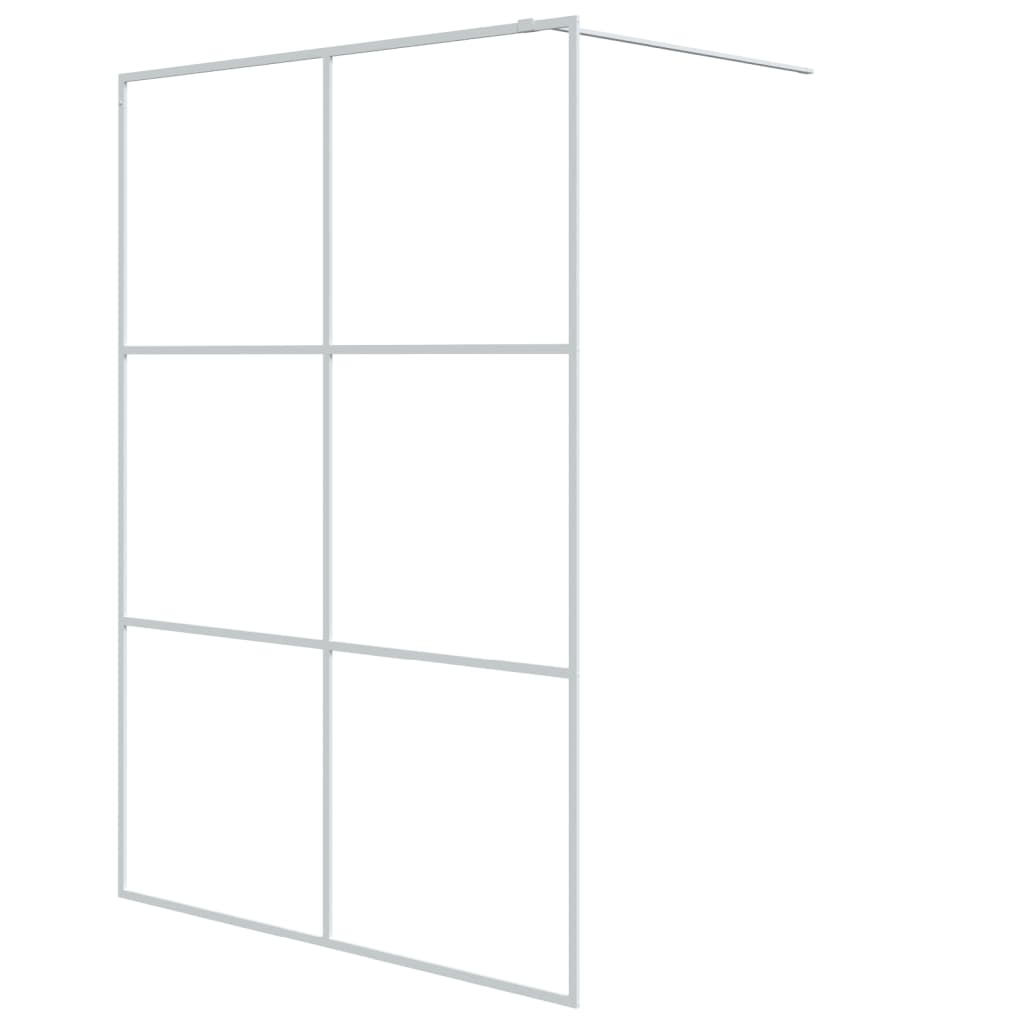 Vidaxl walk-in brusevæg 140x195 cm Gennemsigtig ESG Glass White