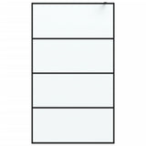 Vidaxl walk-in brusevæg 115x195 cm Mat esg glas sort
