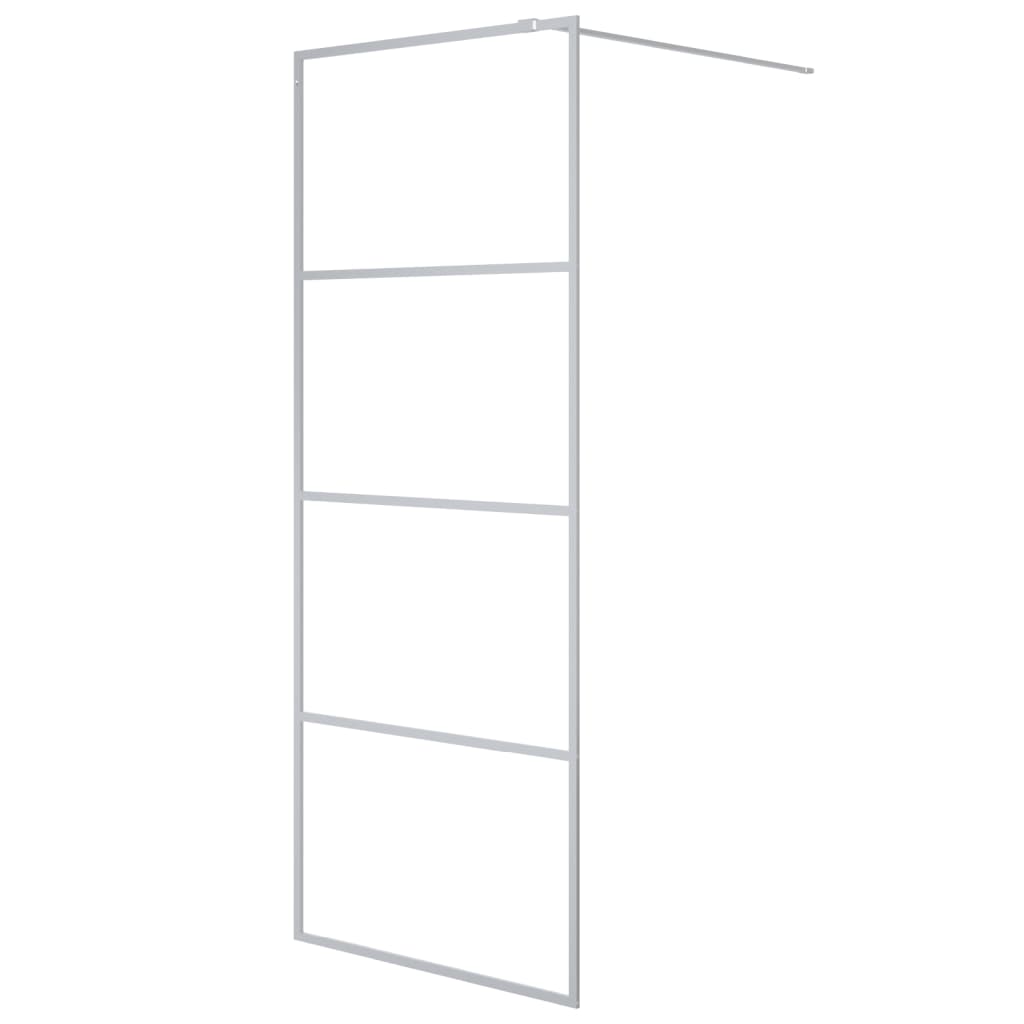 Vidaxx Walk-in Brous-kabinet 80x195 cm Transparent ESG Glass sølvfarvet