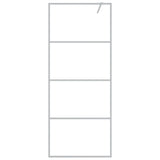 Vidaxx Walk-in Brous-kabinet 80x195 cm Transparent ESG Glass sølvfarvet
