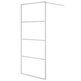 Vidaxx Walk-in Brous-kabinet 90x195 cm Gennemsigtig ESG Glass Sølvfarvet