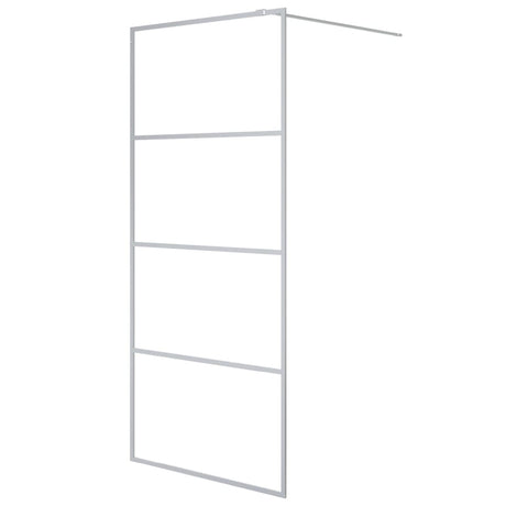 Vidaxx Walk-in Brous-kabinet 90x195 cm Gennemsigtig ESG Glass Sølvfarvet