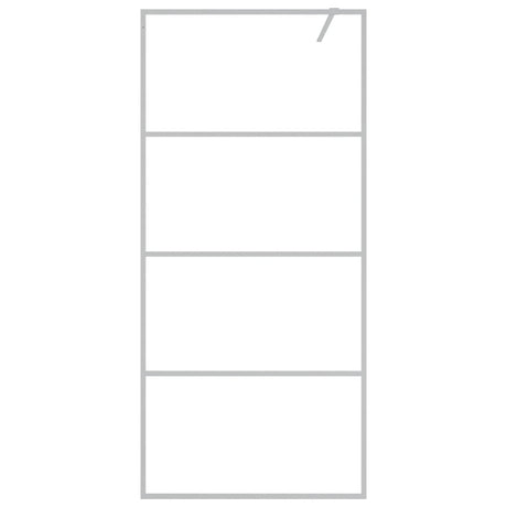 Vidaxx Walk-in Brous-kabinet 90x195 cm Gennemsigtig ESG Glass Sølvfarvet