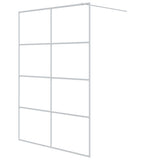 Vidaxl walk-in bruser kabinet 140x195 cm Gennemsigtig ESG Glass White