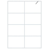 Vidaxl walk-in bruser kabinet 140x195 cm Gennemsigtig ESG Glass White
