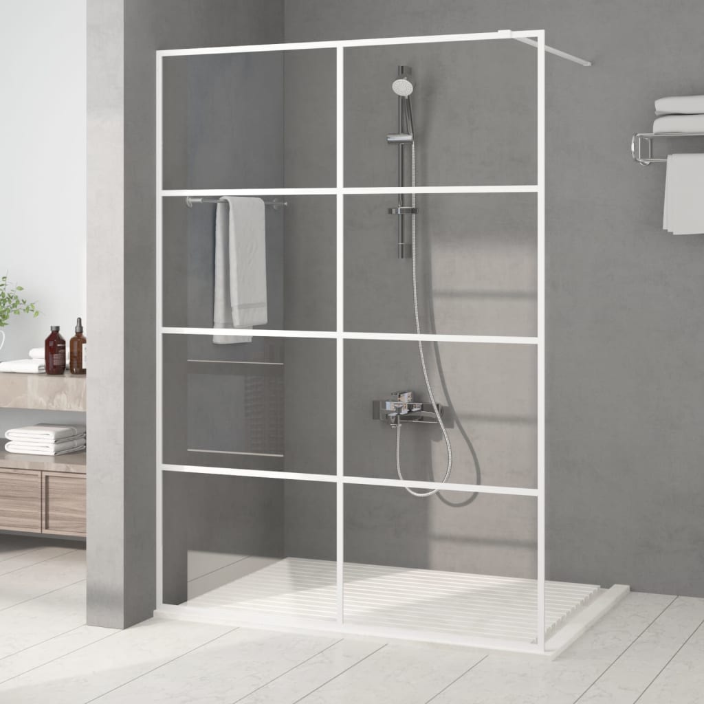 Vidaxl walk-in bruser kabinet 140x195 cm Gennemsigtig ESG Glass White