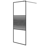 Vidaxl walk-in brusevæg 80x195 cm Gennemsigtig ESG Glass sort