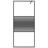 Vidaxl walk-in brusevæg 90x195 cm Gennemsigtig ESG Glass sort