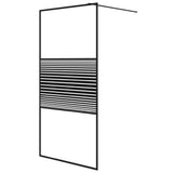 Vidaxx walk-in bruser kabinet 100x195 cm Gennemsigtig ESG Glass sort