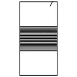 Vidaxx walk-in bruser kabinet 100x195 cm Gennemsigtig ESG Glass sort