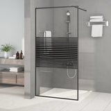 Vidaxx walk-in bruser kabinet 100x195 cm Gennemsigtig ESG Glass sort