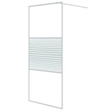 Vidaxx walk-in bruser kabinet 90x195 cm Gennemsigtig ESG Glass White