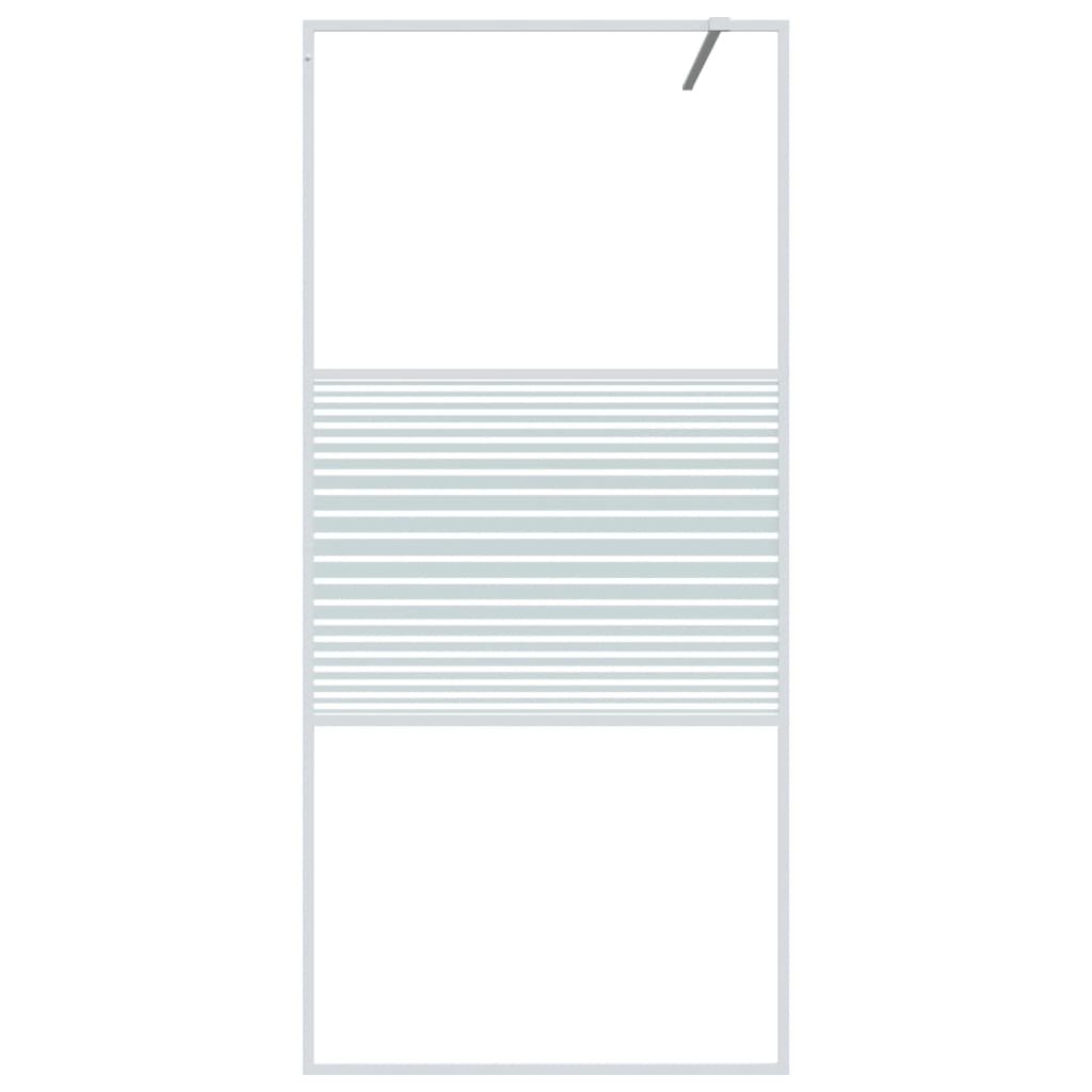 Vidaxx walk-in bruser kabinet 90x195 cm Gennemsigtig ESG Glass White