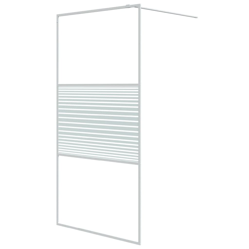 Vidaxx brusekabine 100x195 cm transparent ESG glas hvid