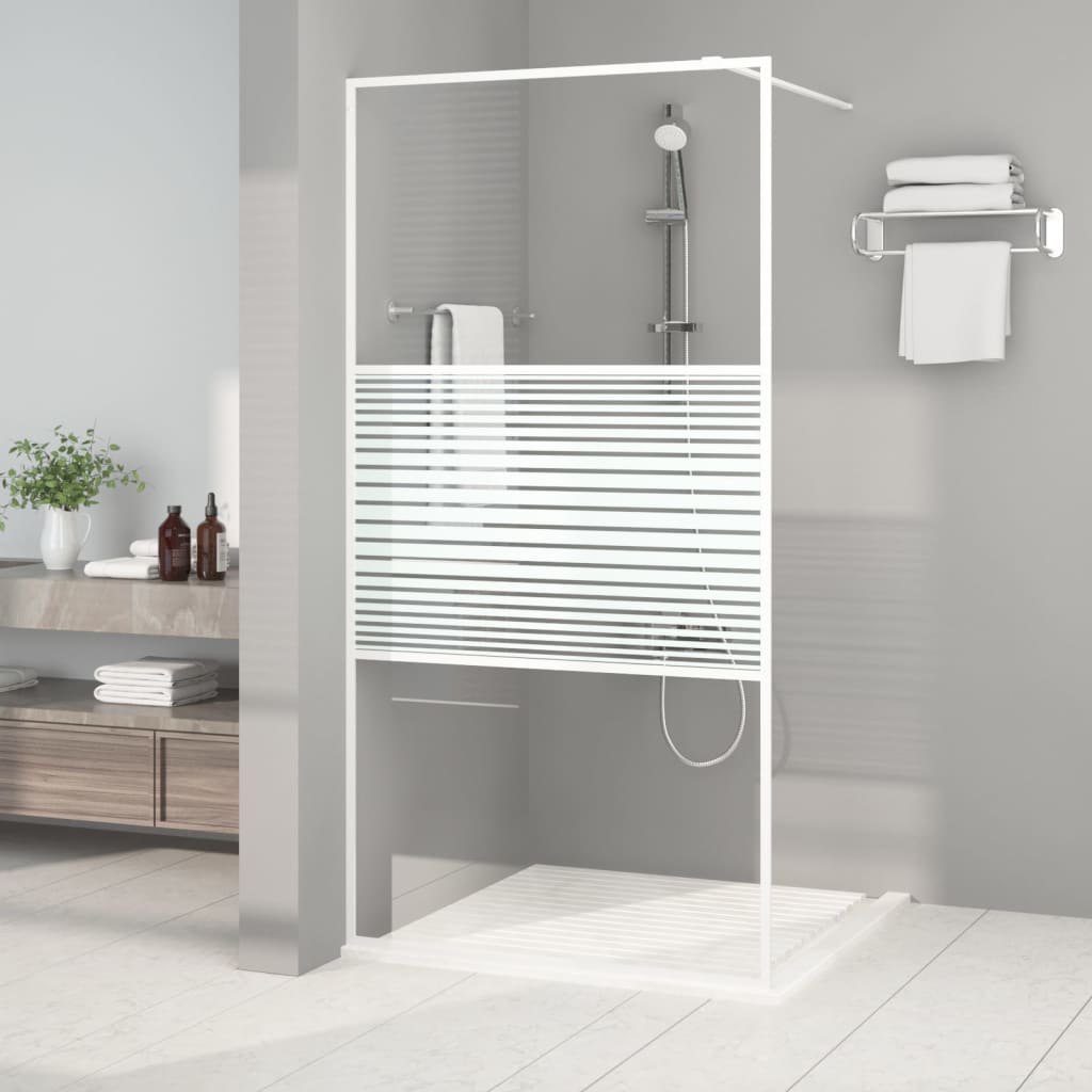 Vidaxx brusekabine 100x195 cm transparent ESG glas hvid