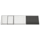 Vidaxl konijnenkooi antraciet 302,5x80,5x71 cm gegalvaniseerd staal