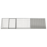 Vidaxl konijnenkooi grijs 302,5x80,5x71 cm gegalvaniseerd staal