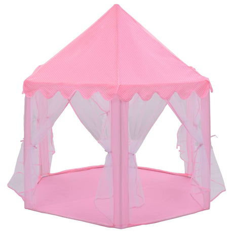 VidaXL prinsesse legetelt med 250 bolde 133x140 cm pink