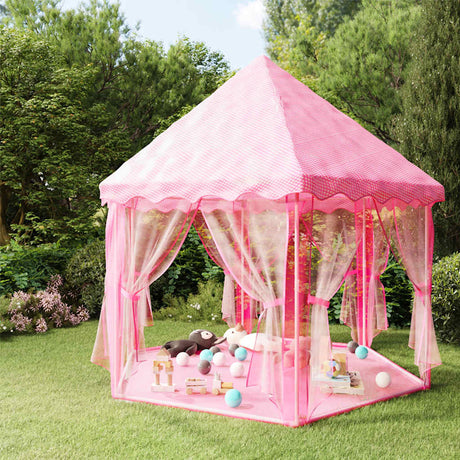 VidaXL prinsesse legetelt med 250 bolde 133x140 cm pink