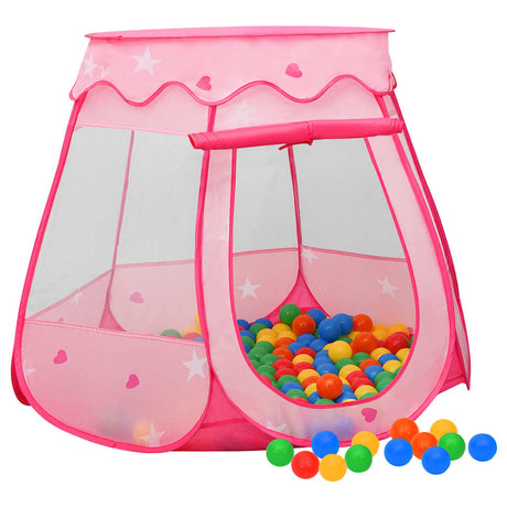 VidaXL børnetelt med 250 bolde 102x102x82 cm pink