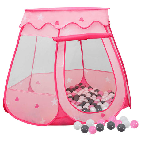 VidaXL børnetelt med 250 bolde 102x102x82 cm pink