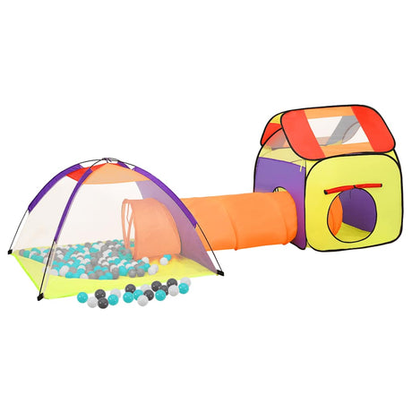 Vidaxxl børnetelt med 250 bolde 338x123x111 cm flerfarvet